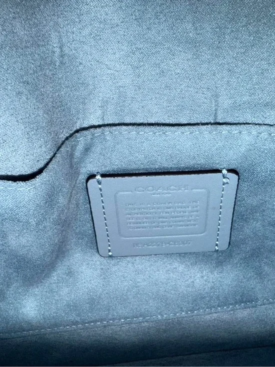 Coach Lonnie blue signature jacquard blue crossbody - Picture 6 of 7